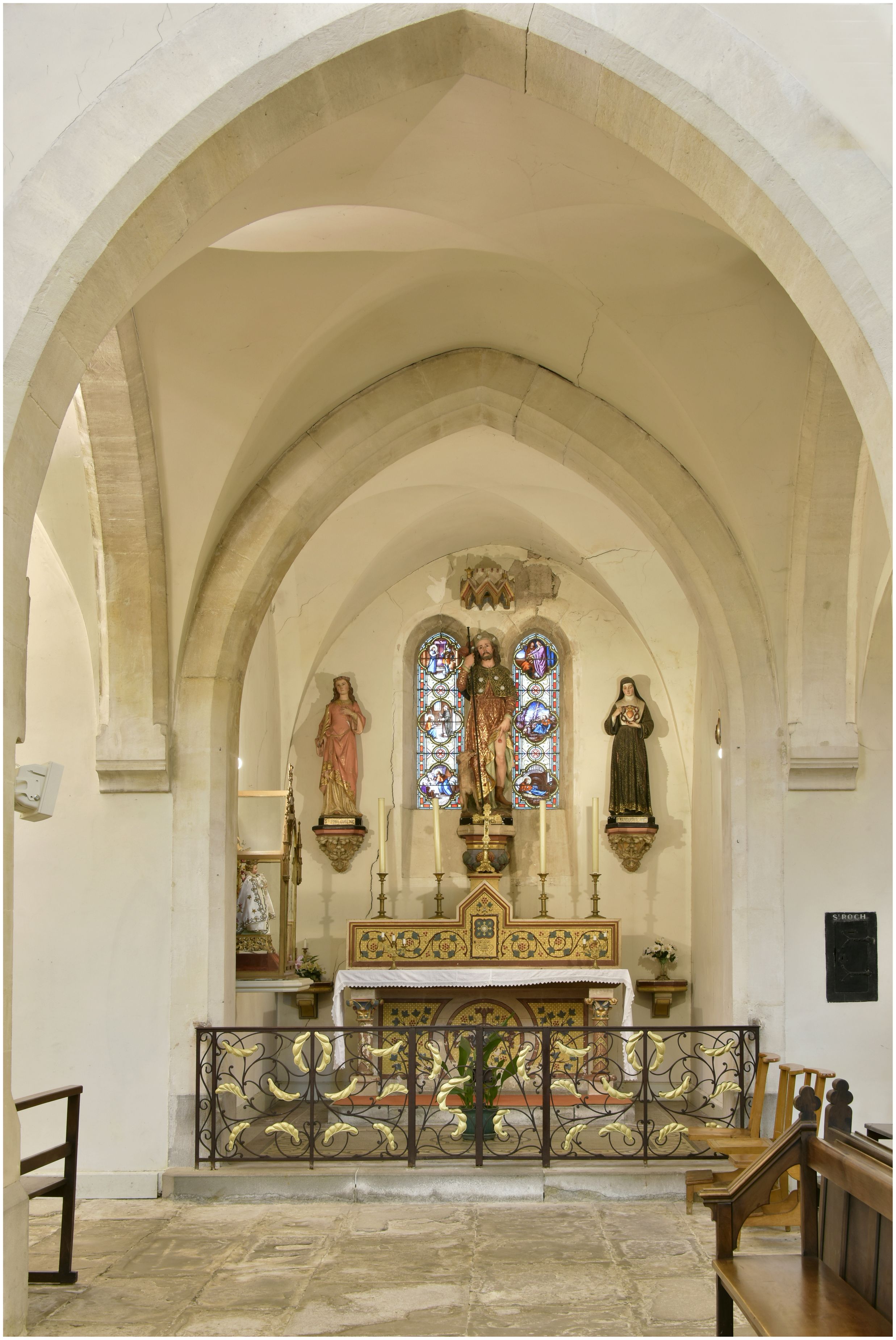 Bas-côté sud. Chapelle Saint-Roch.