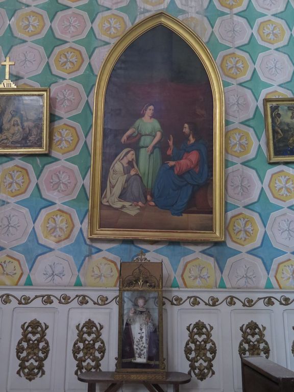 3e chapelle nord. Sainte Marthe. Tableau : le Christ avec Marthe et Marie.