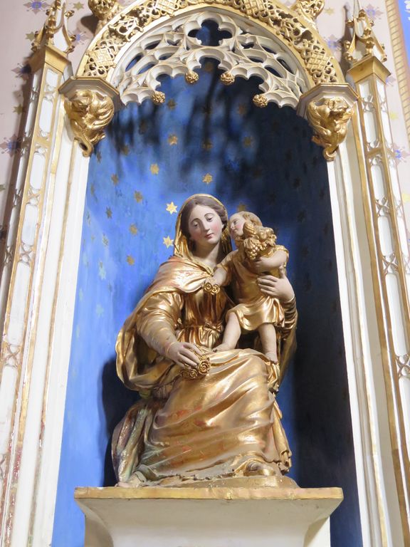 2e chapelle sud. Vierge à l'Enfant attribuée à Cartié par un texte de 1650.