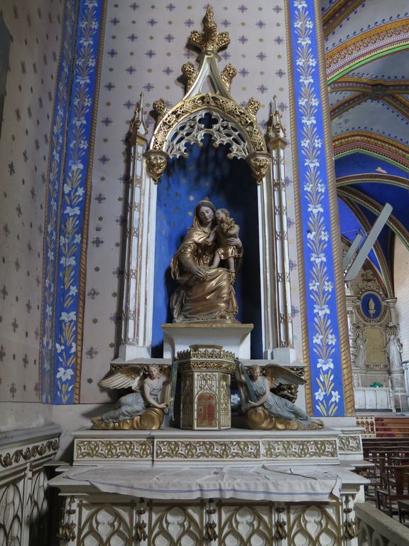 2e chapelle sud. Vierge à l'Enfant attribuée à Cartié par un texte de 1650.