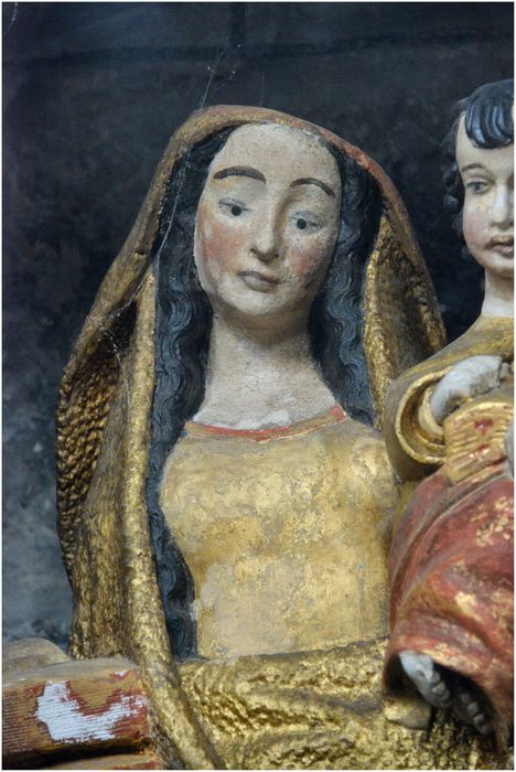 statue dite Notre-Dame-des-Champs : Vierge à l'Enfant, vue partielle - © Ministère de la Culture (France), Direction Régionale des Affaires Culturelles d'Occitanie, tous droits réservés