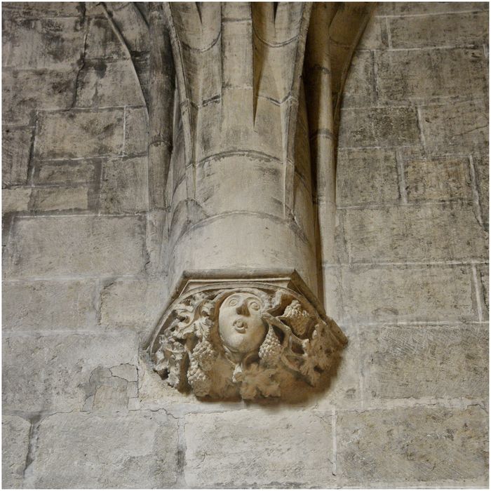 chapelle, détail d’un culot historié