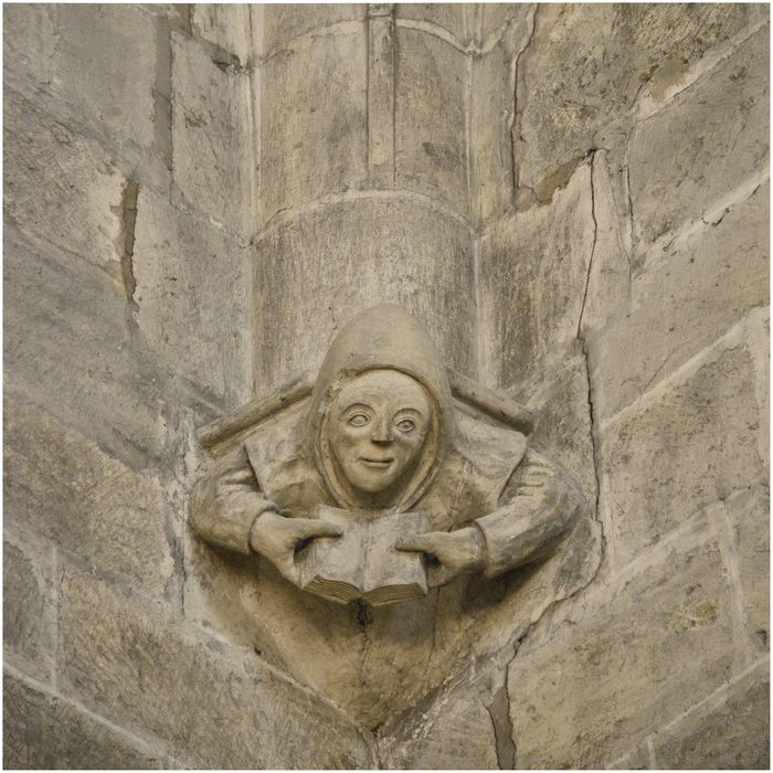 chapelle, détail d’un culot historié