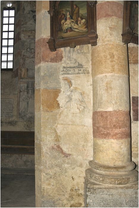 3e chapelle sud, peintures monumentales (fragments), détail