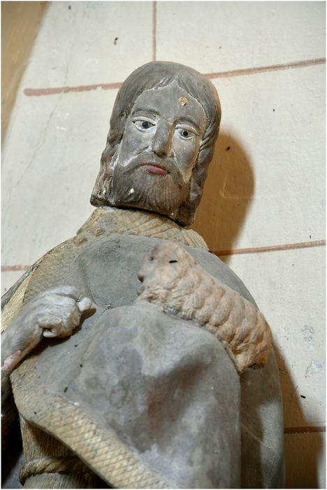 statue : saint Jean-Baptiste, vue partielle