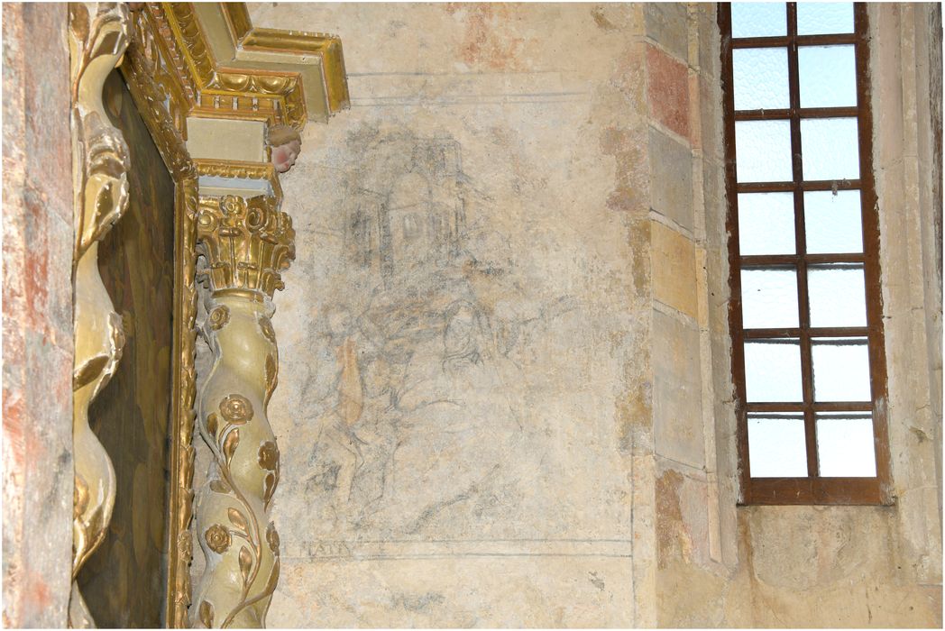 14e chapelle sud, peintures monumentales, détail