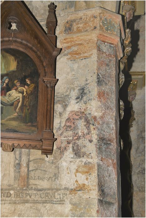 18e chapelle sud, peintures monumentales, détail