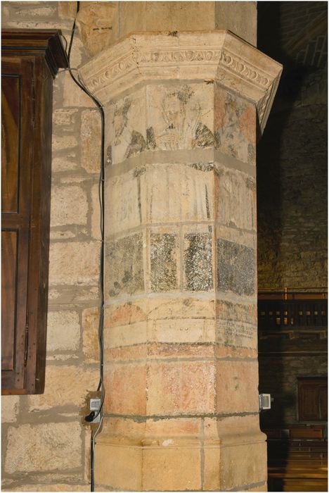 2e chapelle sud, pilier : peinture monumentale