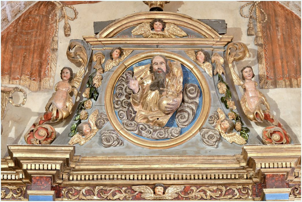 retable du maître-autel, détail d’un haut-relief : Dieu le Père