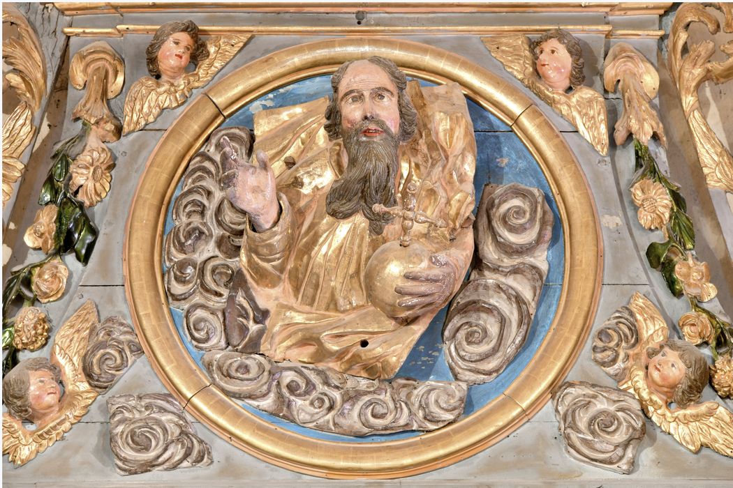 retable du maître-autel, détail d’un haut-relief : Dieu le Père