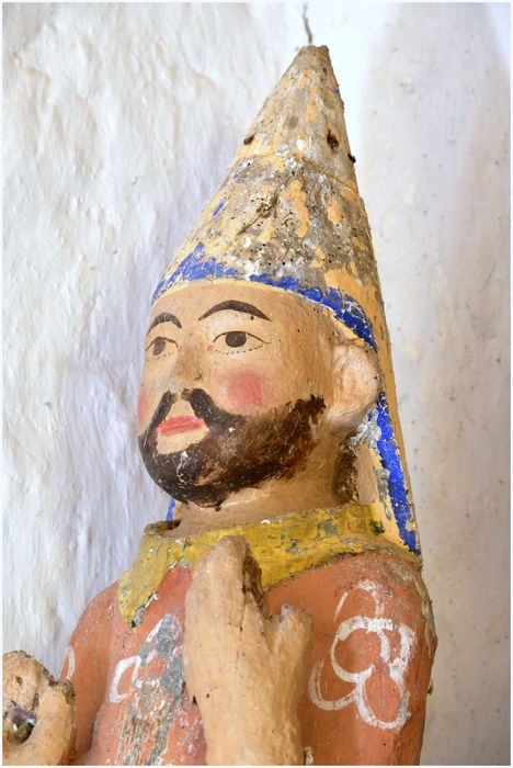 statue (statuette) : Saint Clément pape, détail