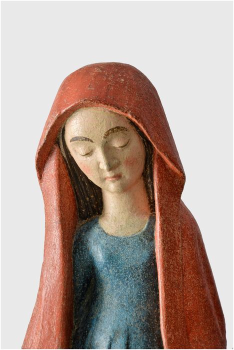 Groupe sculpté : Vierge de Pitié, détail