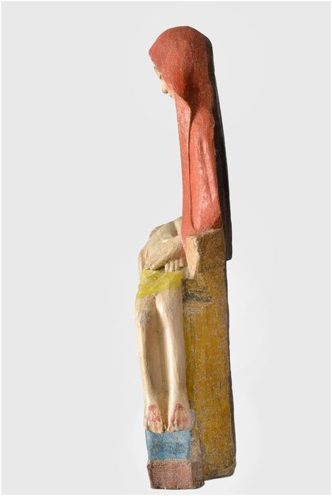 Groupe sculpté : Vierge de Pitié, détail