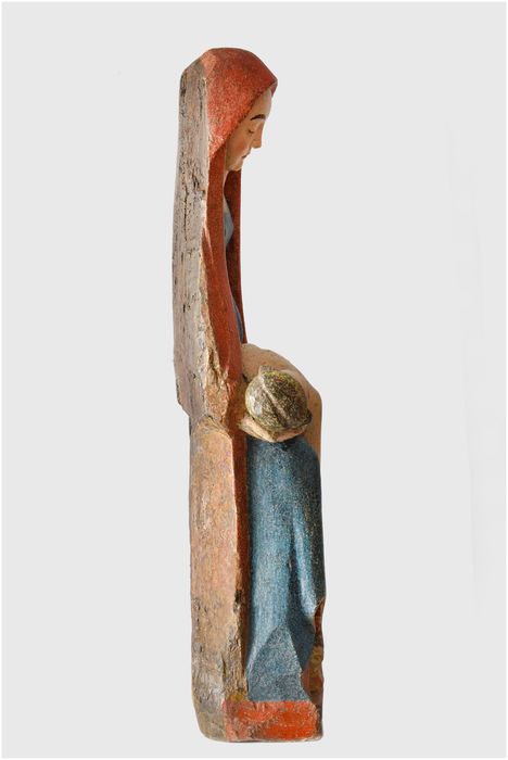 Groupe sculpté : Vierge de Pitié, détail