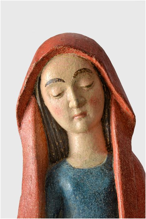 Groupe sculpté : Vierge de Pitié, détail