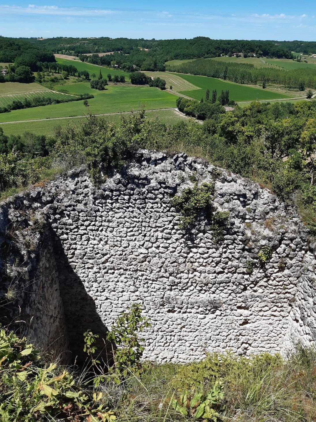 Vue intérieure depuis le sommet