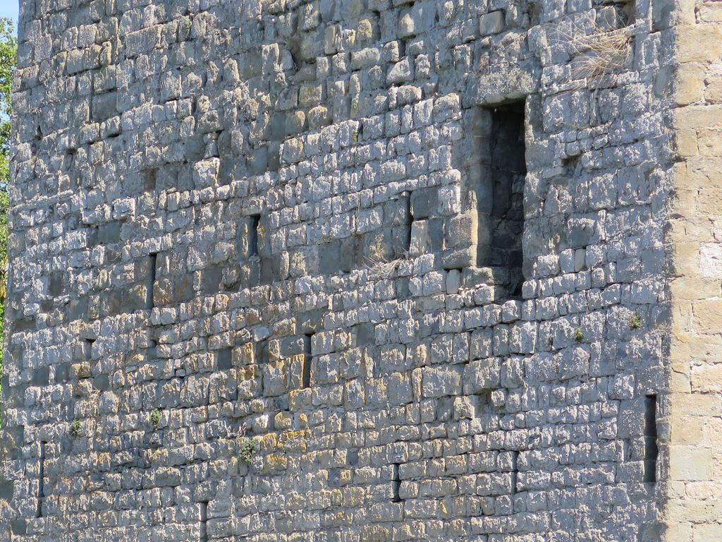 Le moulin de Canet. Pointe amont. Détail de la maçonnerie et des archères.