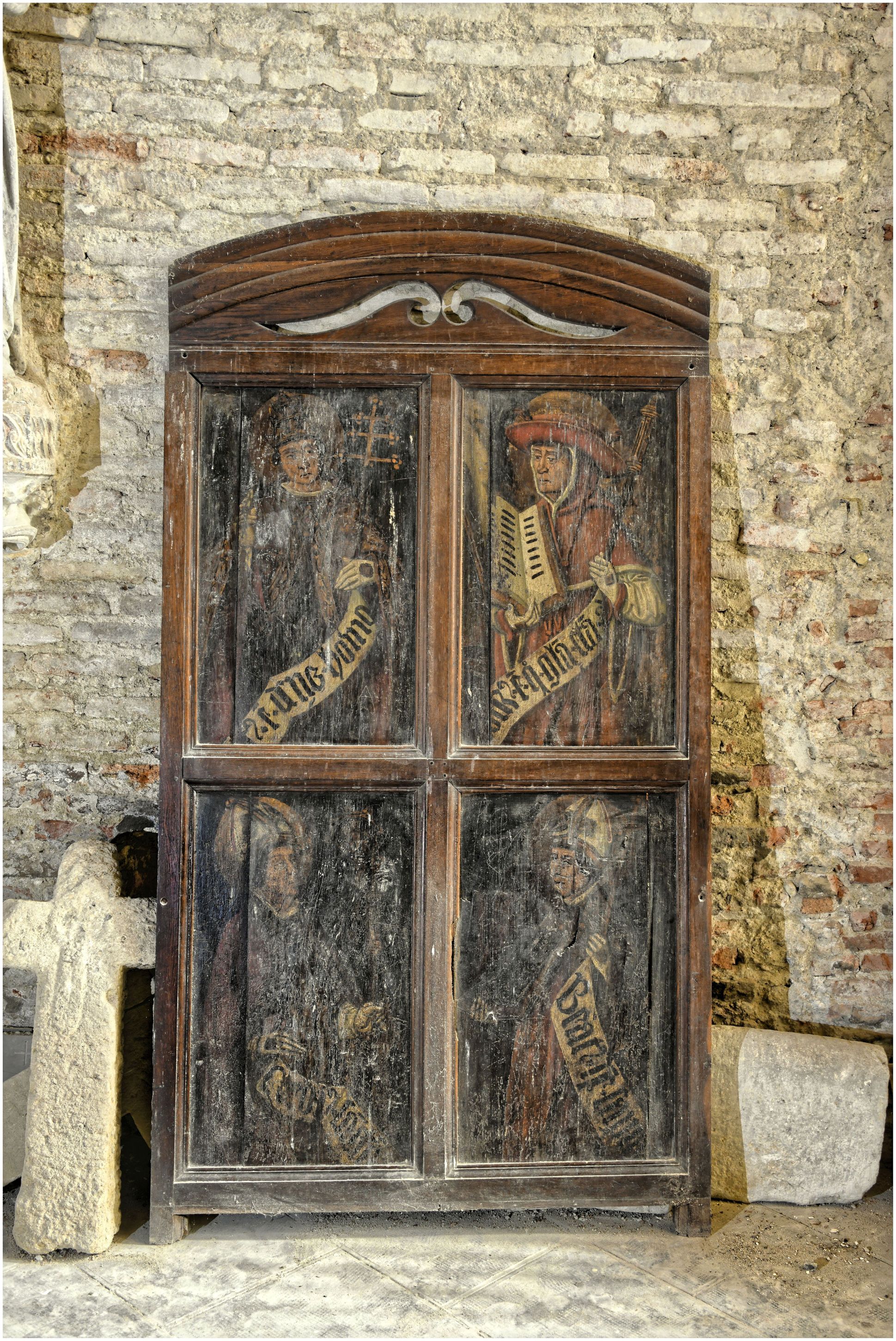 Chapelle du Saint-Sépulcre. Panneaux peints : Les quatre docteurs de l'Eglise latine.