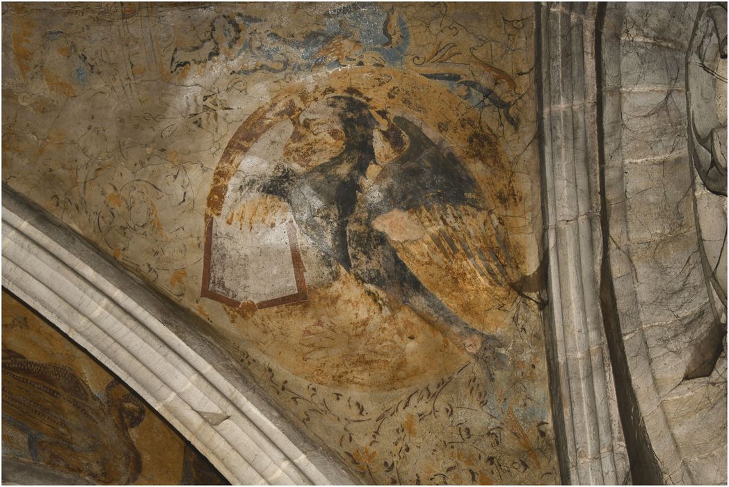 chapelle des Abbés, voûte, détail du tétramorphe : aigne