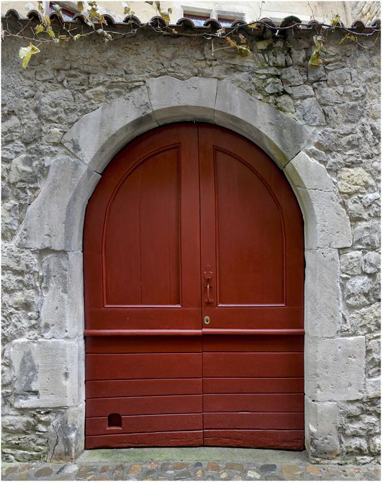 élévation sur la rue de la monnaie, portail d'entrée à la cour