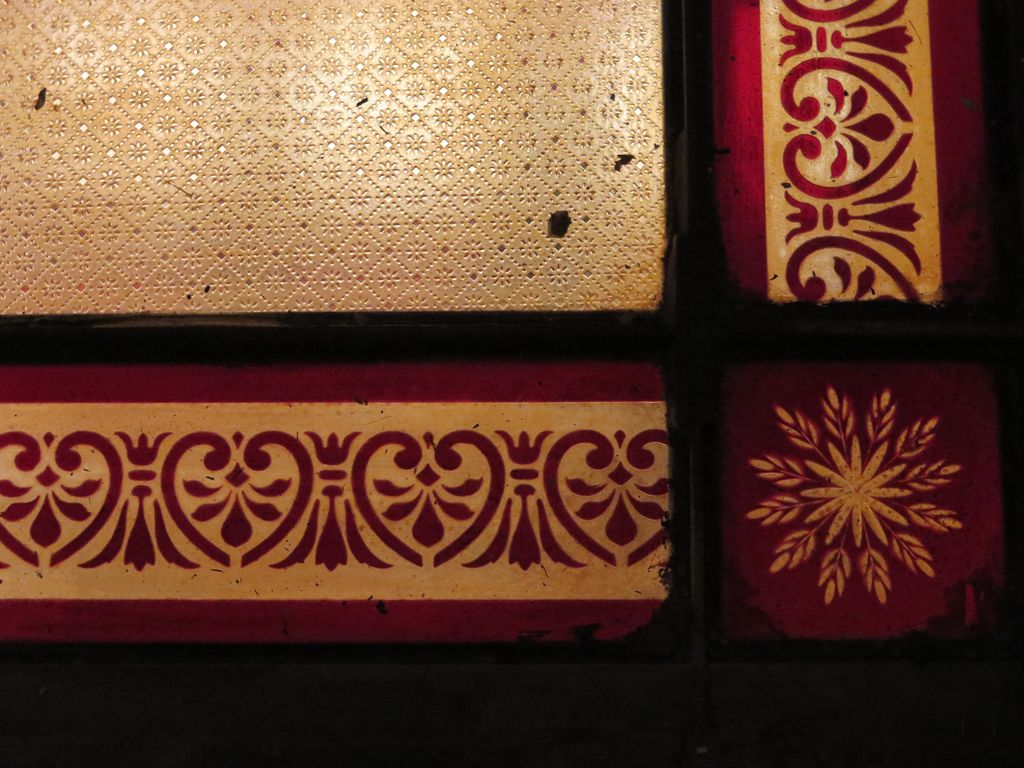 Détail de la fenêtre de l'escalier.