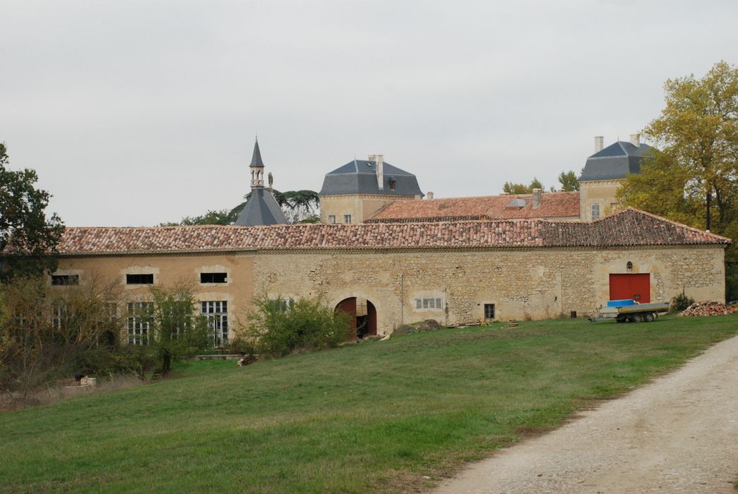 communs, aile sud, façade sud