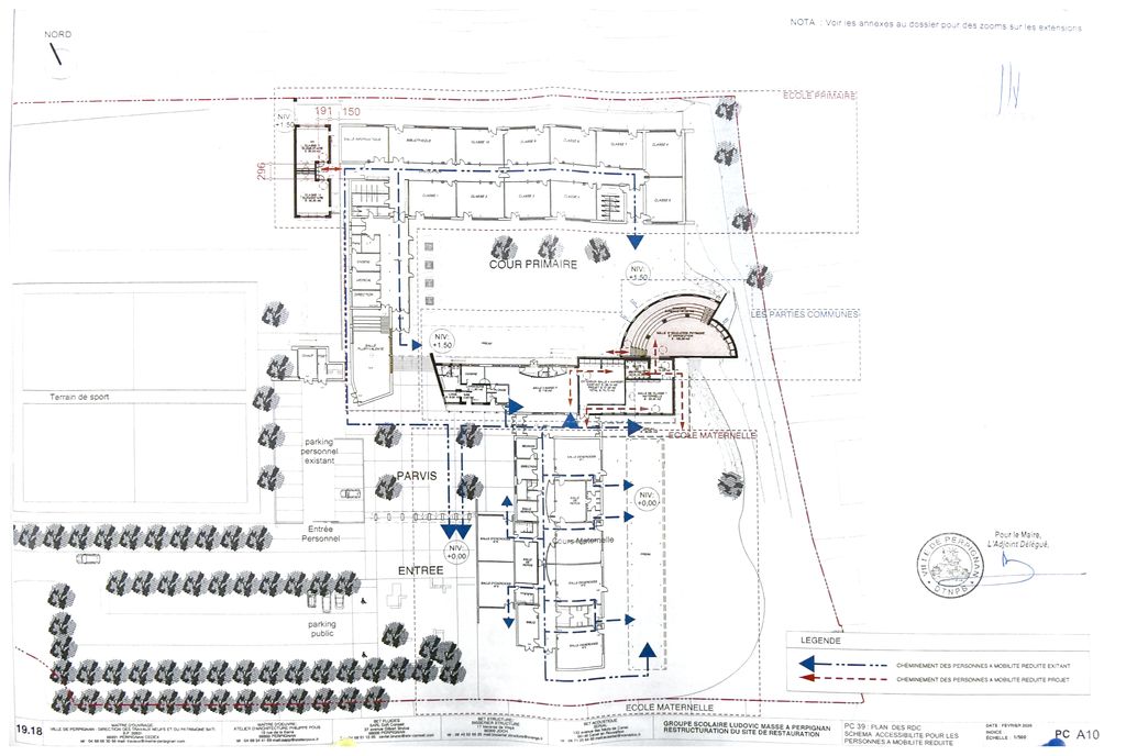 Ecole maternelle. Plan schématique.