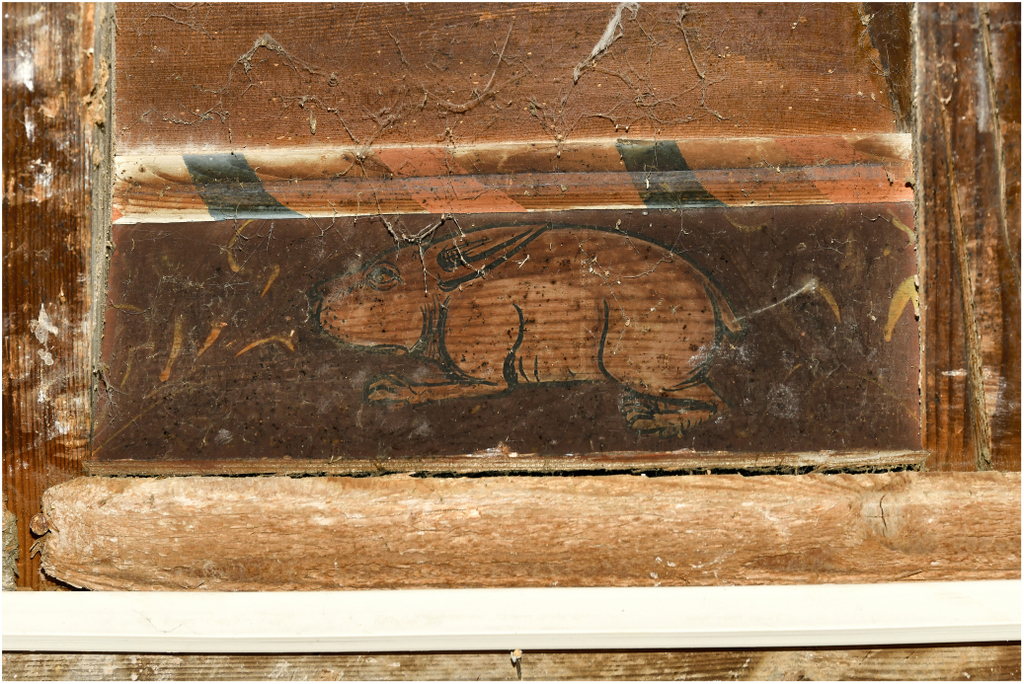 Parcelle B 1840. 1er étage. Pièce de gauche. Closoir. Animal