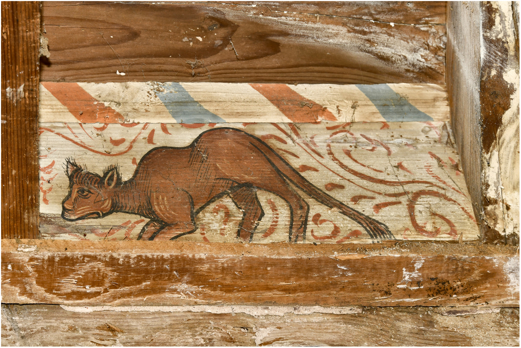 Parcelle B 1840. 1er étage. Pièce de gauche. Closoir. Animal