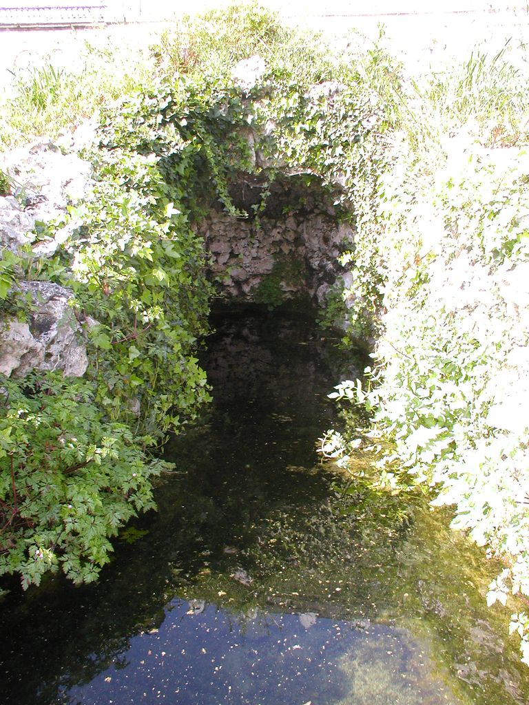 Parc. La prairie centrale. La source et l’alimentation de la pièce d’eau.