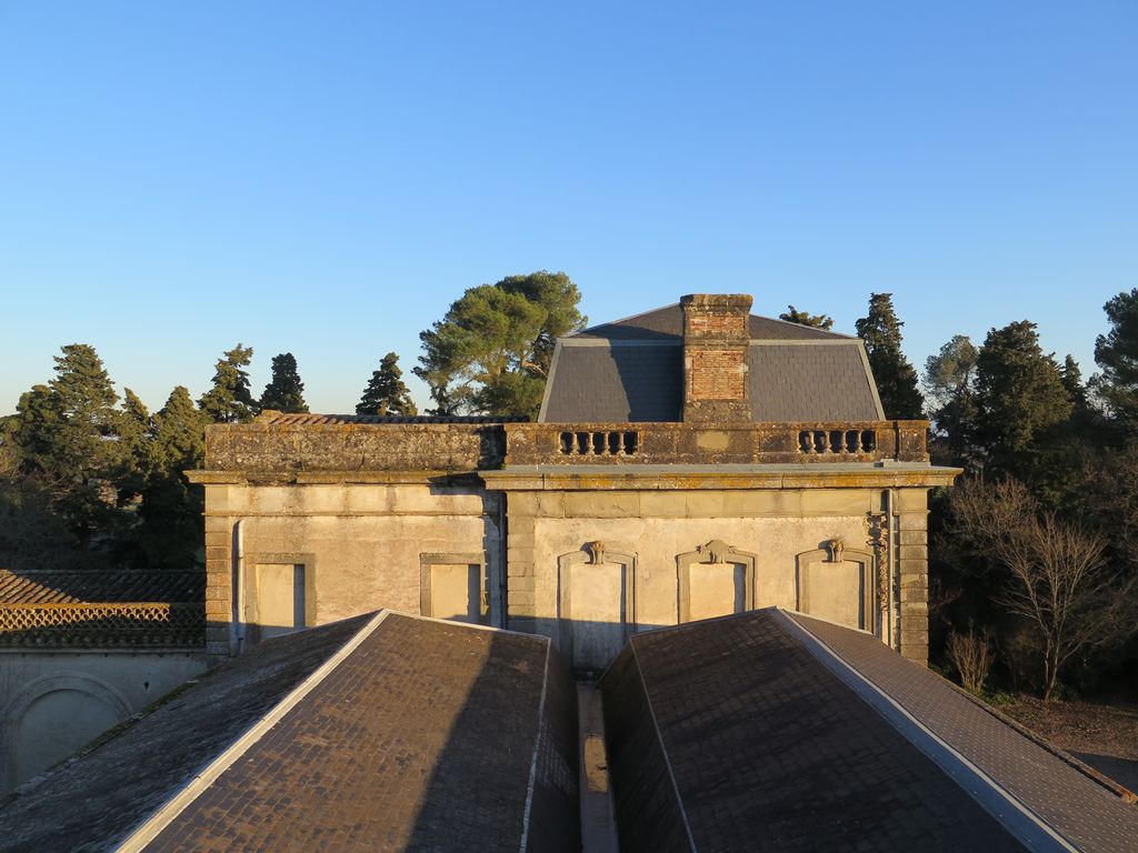 Couvertures de l’orangerie est et partie haute du pavillon est                                     