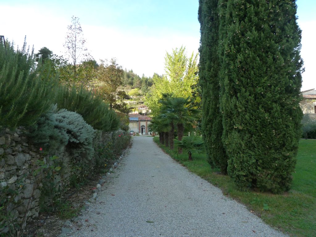 Parc. Arbres et allées. Allée vers l’ancienne filature.