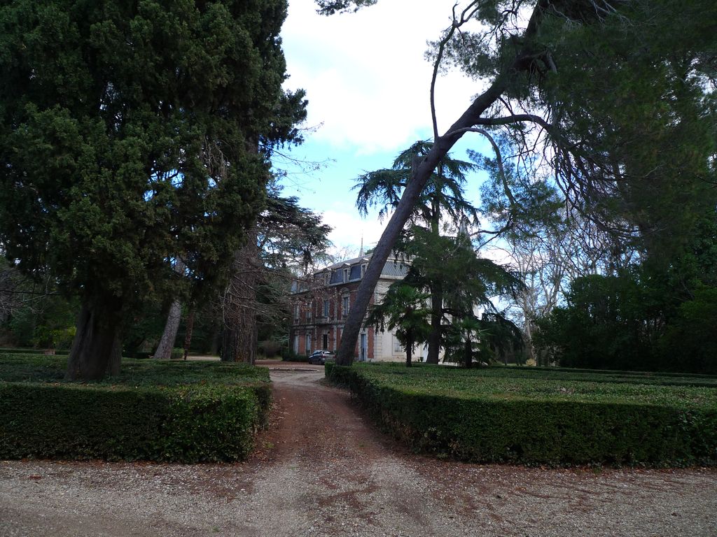 Allée donnant sur la façade nord du château