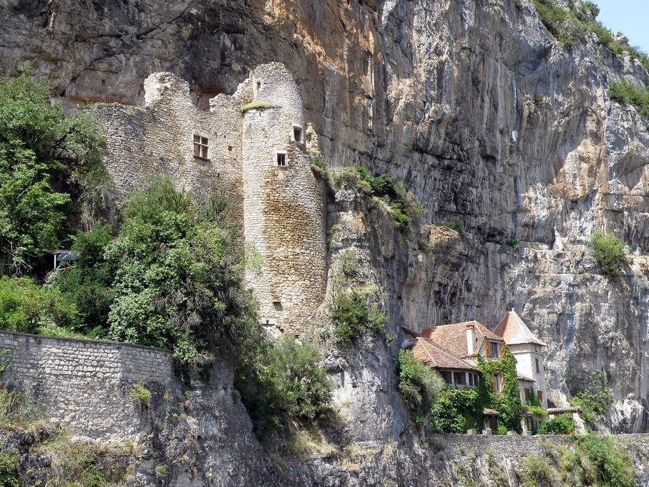 vue générale du château dans son environnement depuis le Sud-Ouest