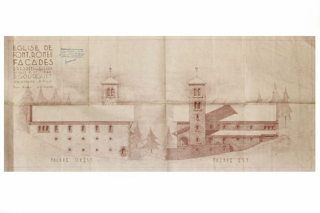 Projet d’élévation, Paul Gourguet, 1952 (archives municipales, permis de construire)