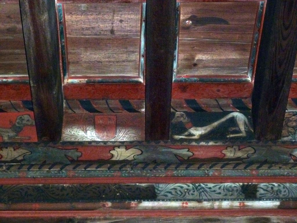 1er étage. Pièce sud-est charpente 3 à caissons