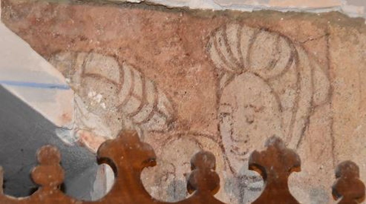nef, mur gouttereau nord, peinture monumentale (fragment)