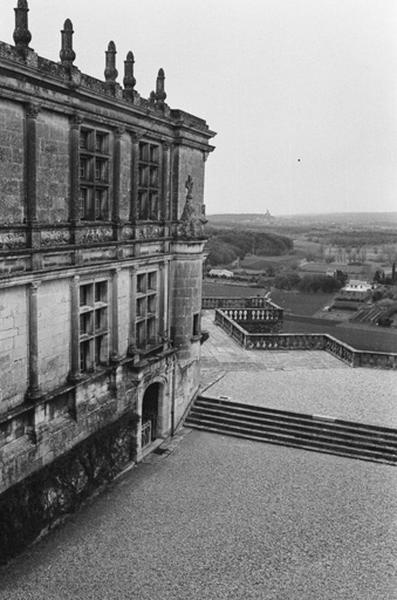 Vue de la terrasse depuis l'étage.