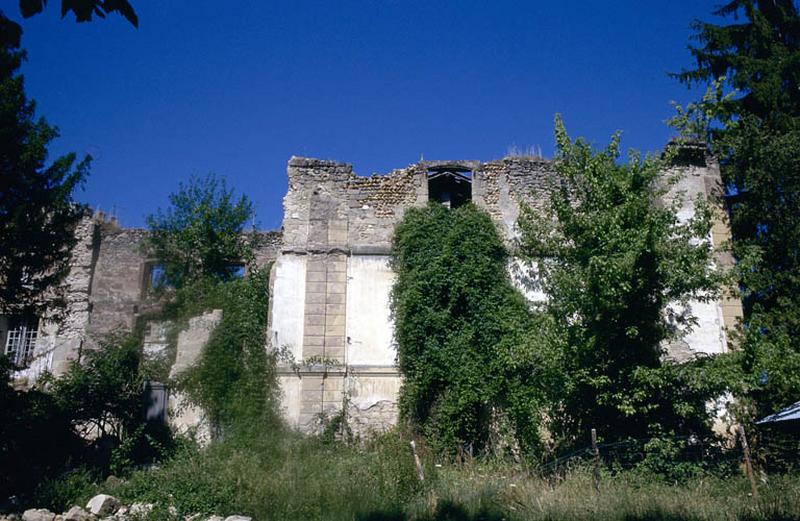 Détail façade arrière, aile Ouest.