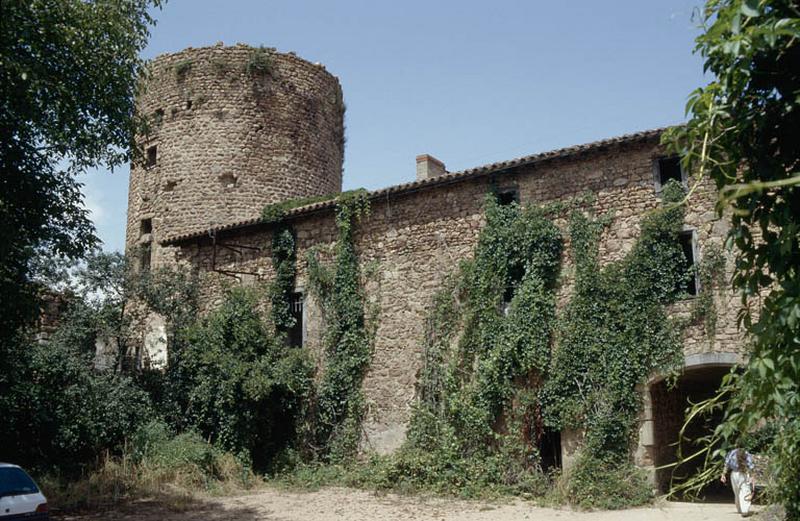 Donjon et façade sur jardins.