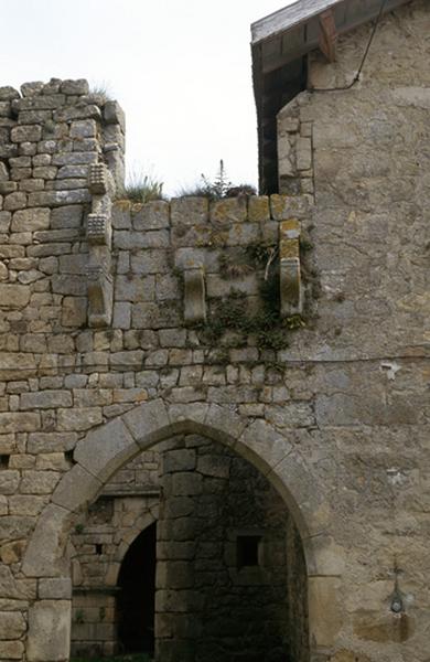 Mur de clôture Sud de la cour de la maison forte.