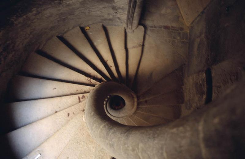 Escalier à vis.