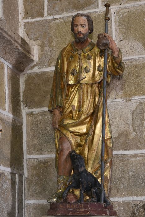 statue : Saint Roch, vue générale - ® Ministère de la Culture (France), Direction Régionale des Affaires Culturelles d’Auvergne-Rhône-Alpes – Tous droits réservés