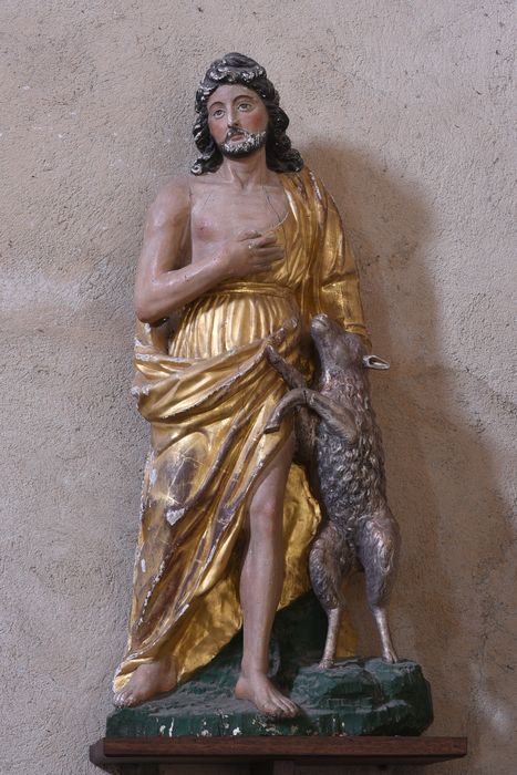 statue : Saint Jean-Baptiste, vue générale - ® Ministère de la Culture (France), Direction Régionale des Affaires Culturelles d’Auvergne-Rhône-Alpes – Tous droits réservés