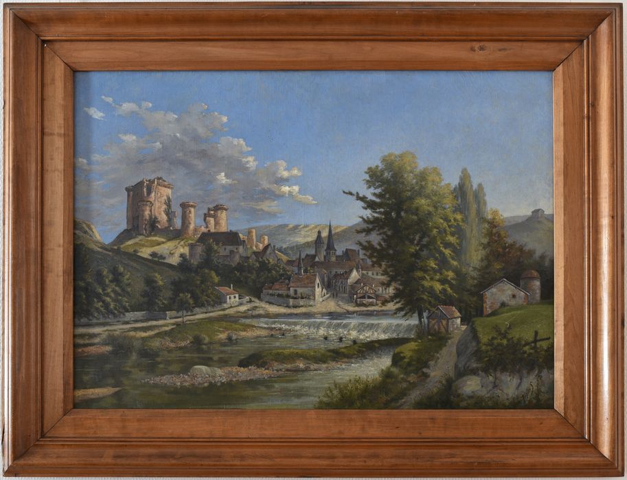 tableau : Le Château de Hérisson, vue générale - ® Ministère de la Culture (France), Direction Régionale des Affaires Culturelles d’Auvergne-Rhône-Alpes – Tous droits réservés