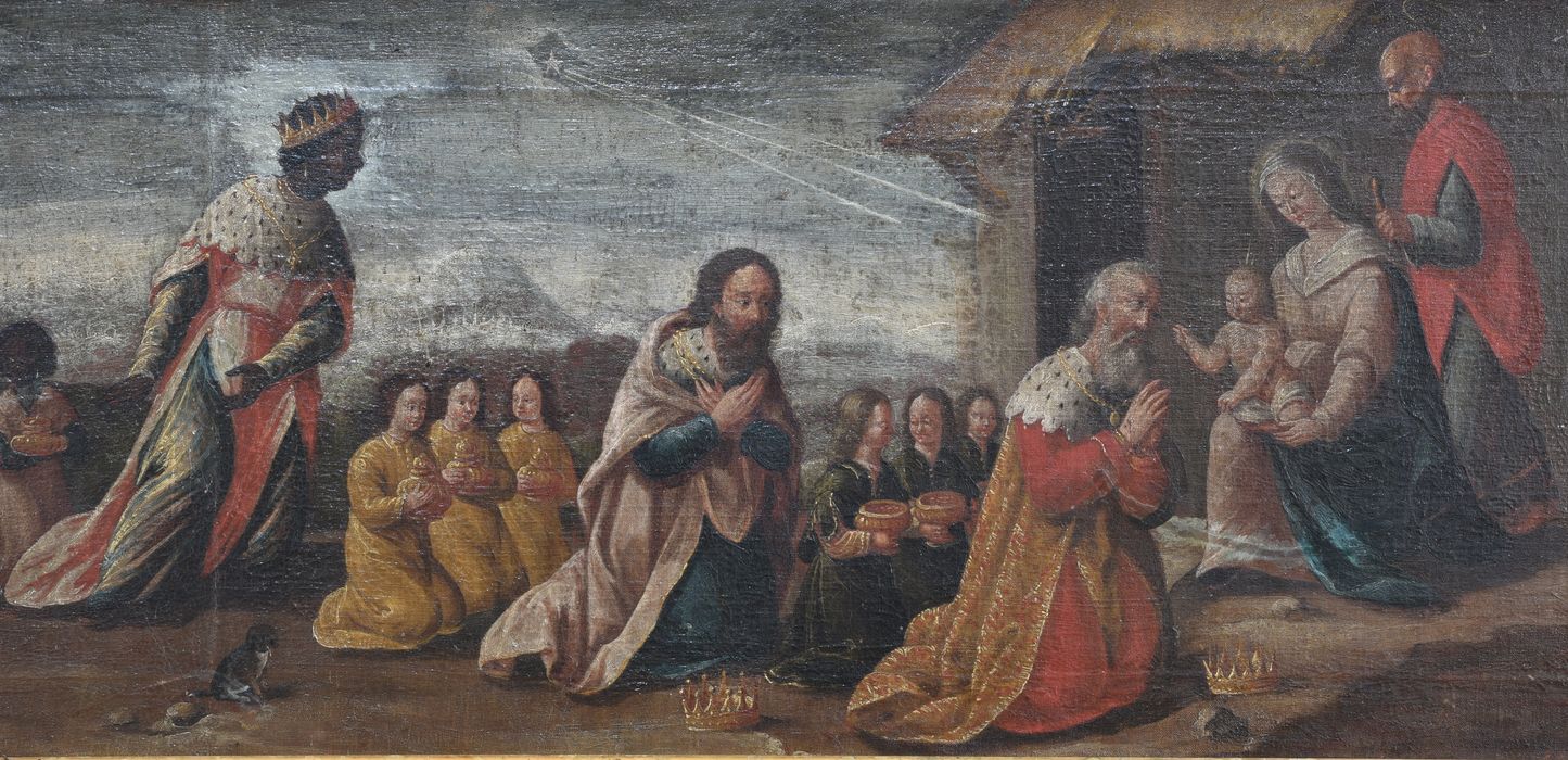 tableau : l'Adoration des Mages, détail