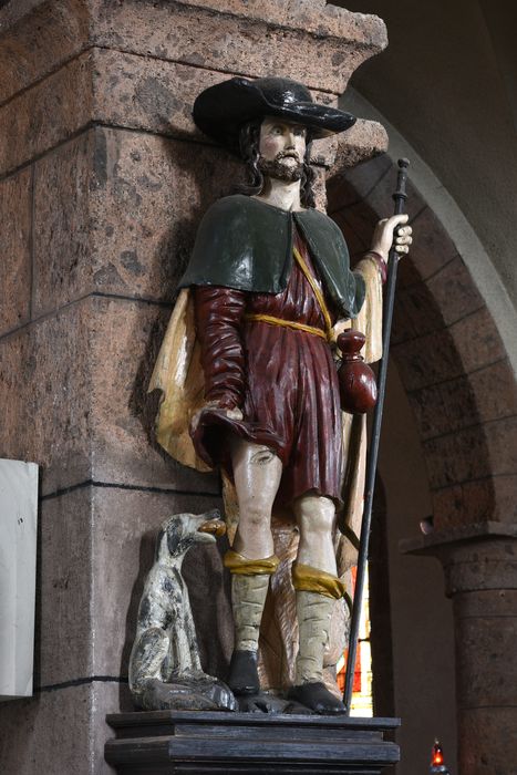 groupe sculpté : saint Roch, vue générale - ® Ministère de la Culture (France), Direction Régionale des Affaires Culturelles d’Auvergne-Rhône-Alpes – Tous droits réservés