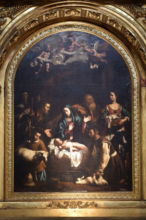 tableau : Adoration des bergers (l’), vue générale - ® Ministère de la Culture (France), Direction Régionale des Affaires Culturelles d’Auvergne-Rhône-Alpes – Tous droits réservés