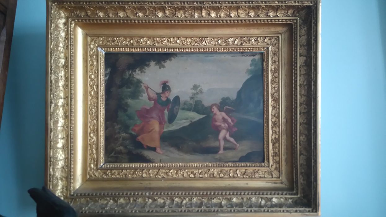 tableau : Minerve chassant l'Amour, vue générale - © Ministère de la Culture (France), Direction Régionale des Affaires Culturelles d’Auvergne-Rhône-Alpes – Tous droits réservés