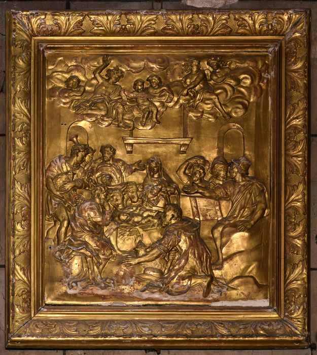 2 sculptures : Adoration des bergers, Adoration des mages